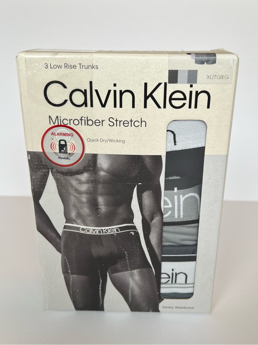 Calvin Klein Men's Multicolor Microfiber Stretch Boxer Briefs 3 Pack Sz XL